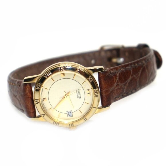 Citizen Dress Quartz Gold Watch 1012 Japan Mount